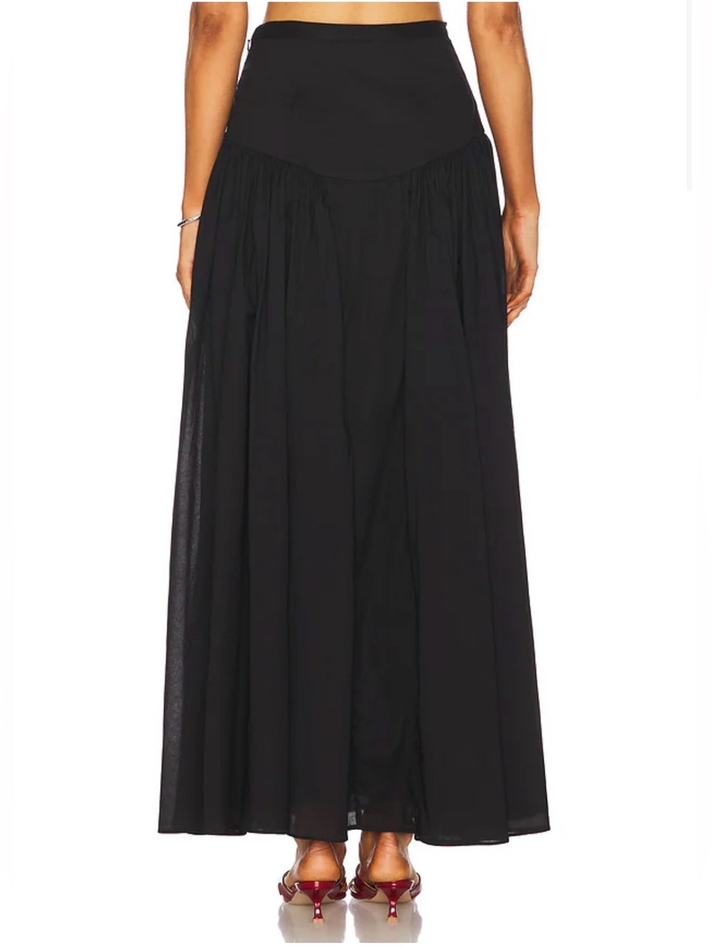 NWOT- Bardot Amorette Cotton Maxi Skirt in Black, size Small - Picture 4 of 12